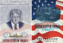 Пам’ятні паспорти США будуть прикрашені портретом президента Трампа